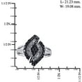 thumbnail image 2 of JewelersClub 0.925 Sterling Silver 1.00 Carat Black & White diamond Ring for Women | Diamonds for Everyday Womens Wear, 2 of 2