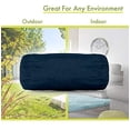 thumbnail image 4 of Navy Blue Solid Round Bolster Pillow 18.5x8, 4 of 4