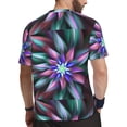 thumbnail image 2 of Wukai Colored Abstract Print Men's Short-Sleeved Mesh T-Shirt,Quick-Dry Short Sleeve Workout T-Shirt-XX-Large, 2 of 8