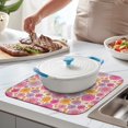 thumbnail image 2 of Pioneer Flower Floral Print Pattern Kitchen Dish Drying Mat 1 Pack, Ultra Absorbent Microfiber Drainer Mat, 16"x18", 2 of 6