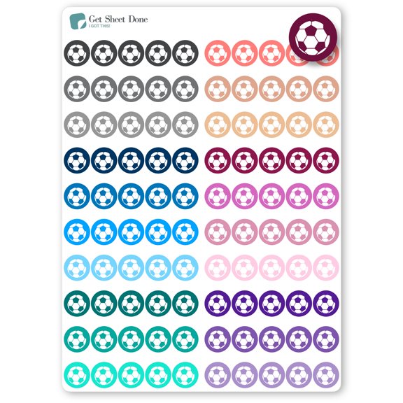 Soccer Dot Planner Stickers/ Health Wellness / Sports / Habit Tracking / Bullet Journaling / Bujo / Essential Productivity Stickers