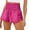 Hot Pink, variant on CLOISE Womens Workout Shorts Hot Pink L Summer Fashion Casual Athletic Shorts Solid Elastic High Waisted Comfy Lightweight Running Sweat Shorts