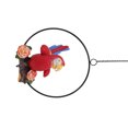 thumbnail image 4 of Crafts, Waterproof Resin Hanging Iron Ring Parrots Exquisite  For Balcony For Courtyard, 4 of 8