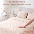 thumbnail image 4 of Loomsnest 2-Piece Twin Comforter Set, All Season Duvet Insert, Soft, Lightweight, Diamond Stitched, Reversible Down Alternative Comforter (Floral Pink & Ivory), 4 of 8