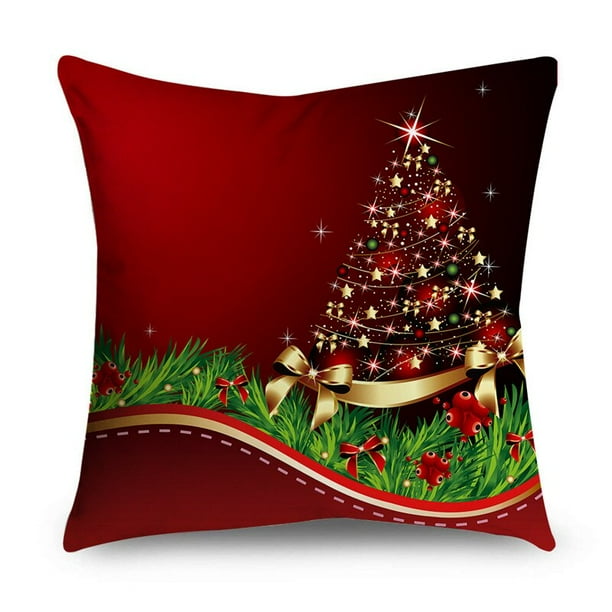 Fundas de almohada de Navidad para sofá, decoración del hogar, corona de Adviento, adorno de bolas, regalos de Navidad, 40/45/50cm