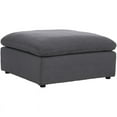 thumbnail image 2 of Lexicon Guthrie Modern Wood and Microfiber Fabric Ottoman in Gray, 2 of 7