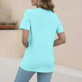 thumbnail image 4 of Womens T Shirts Loose Fit Summer Tops Casual Crew Neck Solid Color Short Sleeve Shirt Women's T-Shirts Graphic Tees Mint Green XXL, 4 of 6