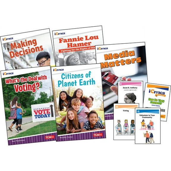 Icivics: Icivics Grade 4: Community & Social Awareness 5-Book Set Game Cards (Other)