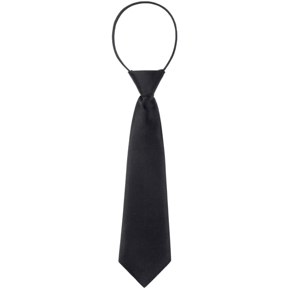 CORBATA CORTA ELÁSTICA PREATADA UNISEX INSPIRAR CHIC CON PATRÓN COLORIDO Y LINDO PARA UNIFORMES ESCOLARES TAMAÑO ÚNICO NEGRO