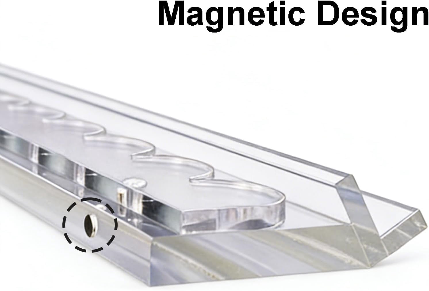 Magnetic Scalloped Mahjong Racks with Pushers, Clear Acrylic Tile Organizers, Fits Standard and Large Tiles