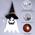 thumbnail image 2 of De Farolillos Colgantes De Fantasma De Halloween, Lámpara De Sombrero De Mago, Luces De Cara De Fantasma, Sombrero De Bruja Brillante Que Funciona Con Batería Para Decoración De Jardín 2 Uds. Yuarrent HA037307-00, 2 of 6