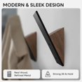 thumbnail image 3 of Homeforia Walnut Wood Coat Hooks, High End Walnut, 3 of 6