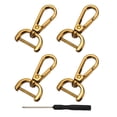 thumbnail image 1 of Uxcell Swivel Clasps Hook, ID Detachable Snap Hook with Screwdriver Dark Gold 3/4 Inch, 1 of 7