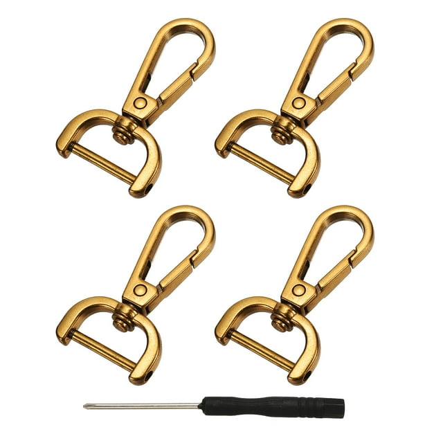 Uxcell Swivel Clasps Hook, ID Detachable Snap Hook with Screwdriver Dark Gold 3/4 Inch