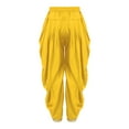 thumbnail image 5 of renvena Boys Satin Dhoti Pants Casual Baggy Trousers for Halloween Theme Party Gold 6, 5 of 7