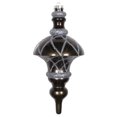 thumbnail image 1 of Vickerman MT198787D 10 in. Pewter Candy Glitter Net Top Finial Ornament, 1 of 2