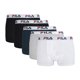 thumbnail image 1 of FILA Calzoncillos de hombre, paquete de 5 - cintura con logo, urbano, algodón stretch, liso Multicolore S (Small), 1 of 6