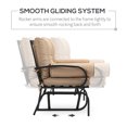 thumbnail image 3 of Outsunny Swing Glider Rocking Chair, Double Patio Bench, 2 Person Loveseat with Steel Frame, Cushions, Pillow Armrests, Khaki, 3 of 8