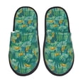 thumbnail image 2 of KLL Jungle Leopard Slippers for Women Men House Slip on Indoor Outdoor Bedroom Furry Fleece Lined Ladies Comfy Anti-Skid Rubber Hard Sole-Large, 2 of 8
