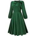 thumbnail image 6 of ShomPort Women's Long Sleeve Maxi Dresses Casual Crewneck Solid Color Flowy Long Dress with Pocket, 6 of 9