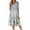 Light Gray, variant on WTOBBY Women's Fashion Round Neck Floral Print 3/4 Sleeve Midi Dress, Stylish Digital Design Sundress with Flowy Silhouette for Summer,Light Gray S