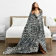 thumbnail image 3 of Snow Leopard Print Blanket Gifts for Women Soft Lightweight Cheetah Flannel Throw Blankets for Couch Bed Sofa Travel 60" x 50", 3 of 7