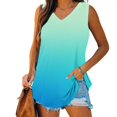 thumbnail image 3 of Blmnix Raglan Tank Tops Womens Cotton Tank Top Long Tank Tops Green Tank Top V Neck Tank Tops Sleeveless Vest for Women, 3 of 8