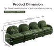 thumbnail image 4 of FFZ Teddy Cloud-Like 4-Seat Couch for Living Room, Green, 4 of 12