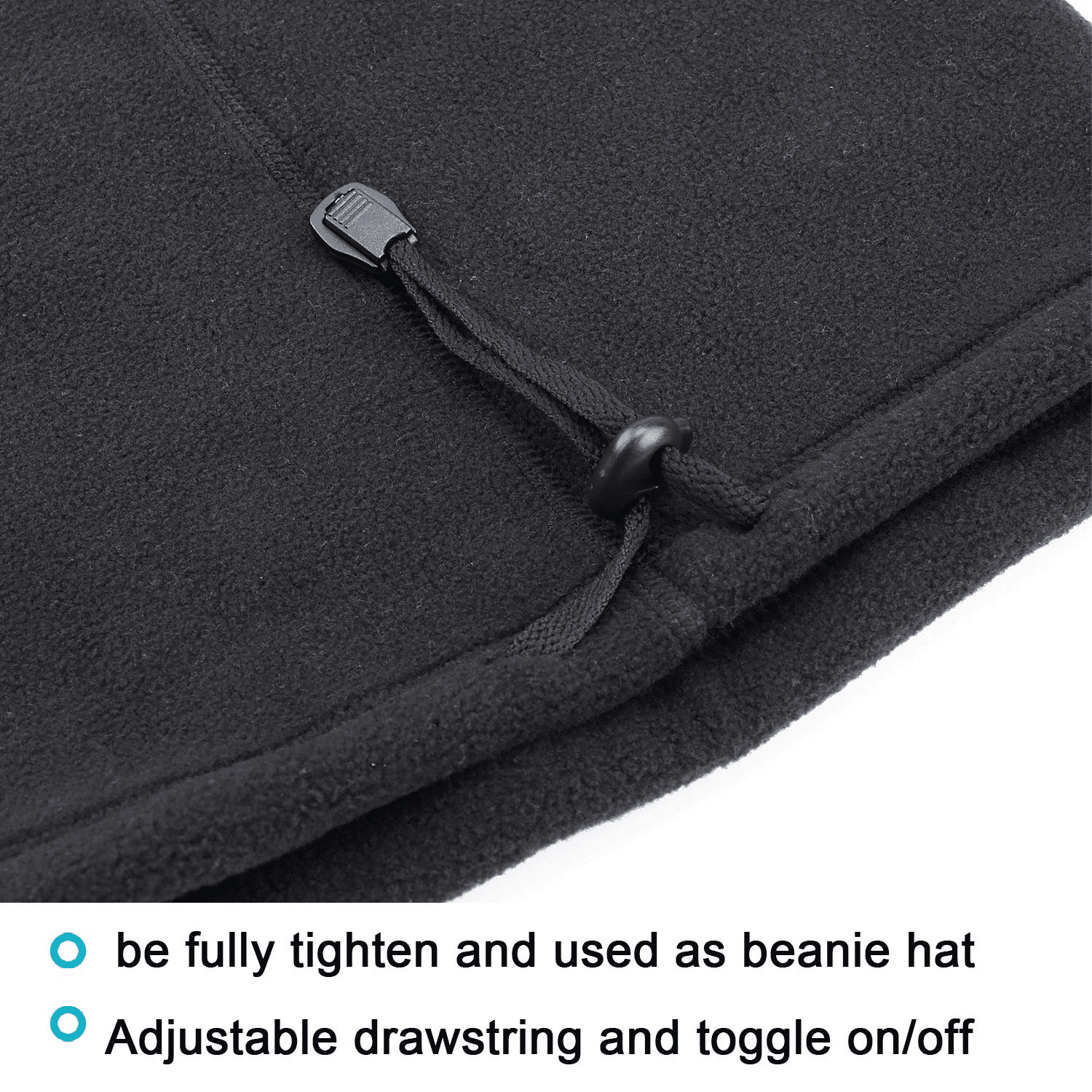 2 Pack Ski Mask Neck Gaiter Face Cover for Men Women Cold Weather Scarf Unisex Black