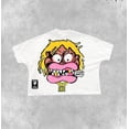 thumbnail image 4 of Camiseta de manga corta con estampado divertido estilo coreano lindo retro Y2K para hombre, diseño de nicho de algodón puro suelto de verano, camiseta básica para mujer, 4 of 5