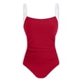 thumbnail image 7 of GEWSEY Womens Tummy Control One Piece Swimsuit Multicolor Sexy Crisscross Back Bathing Suit (Red, M), 7 of 7