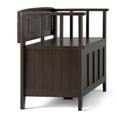 thumbnail image 4 of Simpli Home Acadian 48 inch Wide Solid Wood Entryway Storage Bench in Brunette Brown, 4 of 4