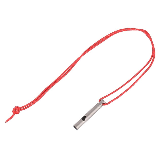 KAKOWELY Sifflet de Survie d'Urgence Sifflet en Titane Sifflet de Randonnée avec Lanière, 2.17x"X0.31"X0.31 Pouces