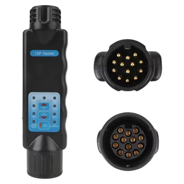 12V Trailer Towing Light Wiring Circuit Tester Plug Socket, 7-Pin & 13-Pin Electrical Connector Diagnostic Tool for RVs, Caravans, Trucks