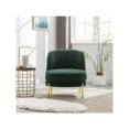 thumbnail image 3 of Upholstered Accent Chair for Living Room, Curved Backrest Reading Chair Single Sofa, Green My Lux Decor Round, 3 of 10