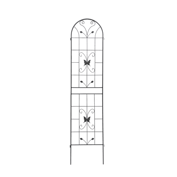 Metal Garden Trellis 2 Pack - 86.7" x 19.7" Rustproof Plant Trellis - Outdoor Climbing Flower Support for Vines, Roses, Peas - Cream White Cream White   Garden & Outdoor   Iron