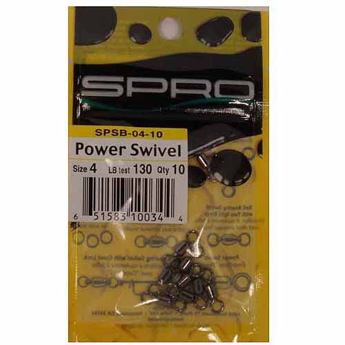 SPRO Spsb-08-10 Power Swivel Black 50lb 10pk for sale online 