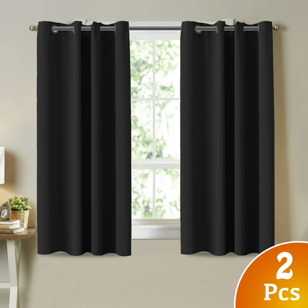 Blackout Ds Grommet Curtain Panels, Length Of Curtains For Bedroom Windows