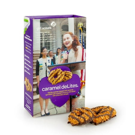 Girl Scout Carmel deLites Cookies 7 Ounce Box (Best Bake Sale Cookies)