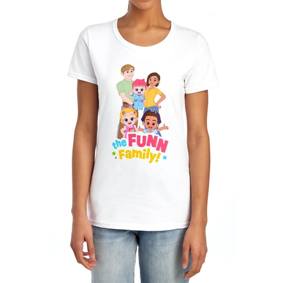 Bebefinn The Fun Family Women's T Shirt, White, Small