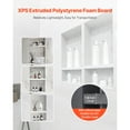 thumbnail image 3 of KFFKFF Recessed Wall Niche, 16 x 32 inch + 16 x 32 inch with Adjustable Shelf, 4-inch Thick Modern Storage Organizer for Soap and Shampoo, Square Corners, Waterproof Design, Black Finish for Bathroom, 3 of 9