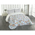 thumbnail image 3 of Ambesonne Ice Cream Quilted Bedspread Set 3 Pcs, Checkered Cherry Dessert, King Size, Multicolor, 3 of 5