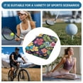 thumbnail image 6 of Yuyamidu Colorful Hibiscus Golf Towel Green Leaves Cleaning Cloth Soft Golf Towels Easy to Carry Golf Accessories for Cart, Club or Bag, 6 of 7