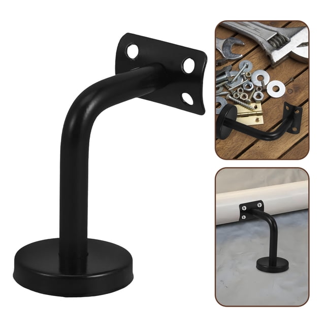 unbranded Bracket Para Barandilla De Inoxidable Negro Con Para Escaleras