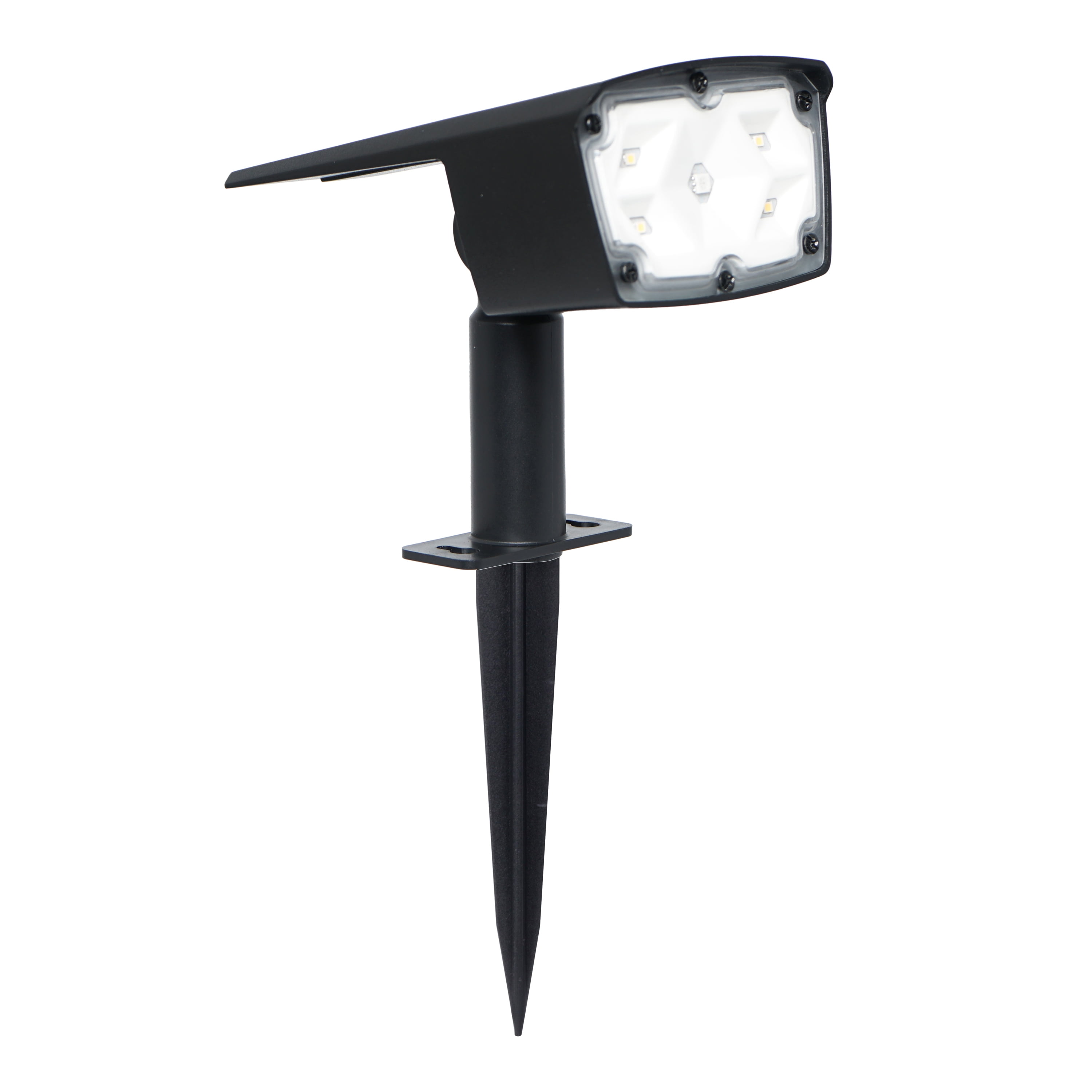 Mainstays 100 Lumen Solar Powered Color Change LED Spotlight with Mount or Ground Stake Option Durable Plastic Construction