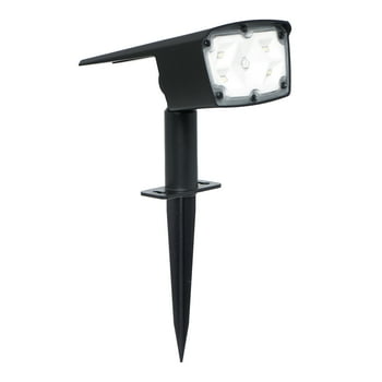 Mainstays 100 Lumen Solar Powered Color Change LED Spotlight with  or Ground Stake Option Durable Plastic Construction