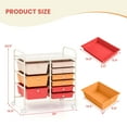 thumbnail image 3 of Costway 9 Drawer Rolling Organizer Cart Utility Storage Tools Scrapbook Paper Multi-Use Macaron, 3 of 10