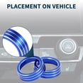 thumbnail image 3 of AC Climate Heater Knob Cover Interior Trim for Honda Civic 10th Gen 16-20 Aluminum Alloy Blue 2 Pcs, 3 of 6