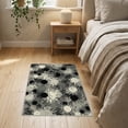 thumbnail image 3 of ODIKA 2'x3' Washable Accent Rug Modern Splatter With Distressed Inkblot Motif Accents Abstract Flowing Dynamic for Bedroom, Nursery, RV, Pet Friendly, Bedside Mat, 3 of 7