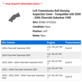 thumbnail image 2 of Left Transmission Bell Housing Inspection Cover - Compatible with 2000 - 2006 Chevy Suburban 1500 2001 2002 2003 2004 2005, 2 of 2
